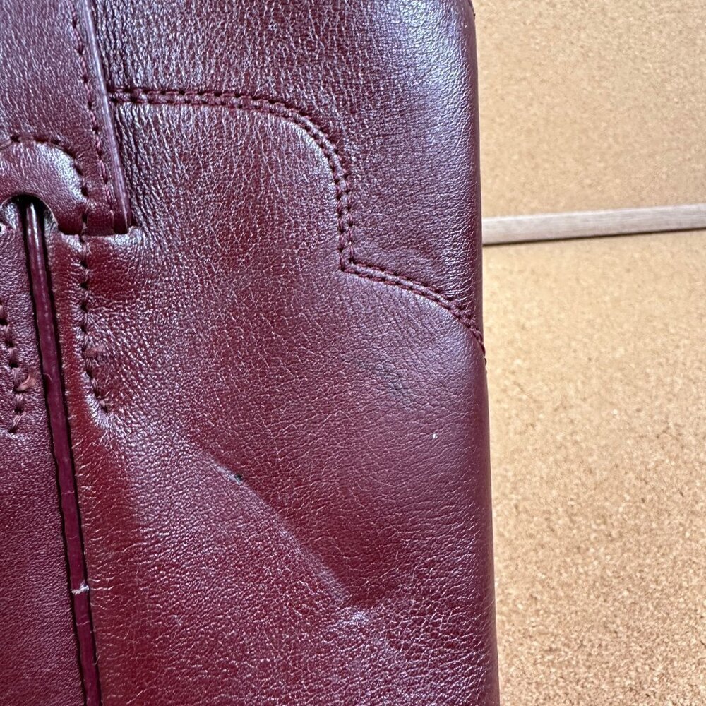Vintage Tony Lama Burgundy Red Womens Cowboy Cowgirl Roper Boots Size 5 A - Picture 10 of 10